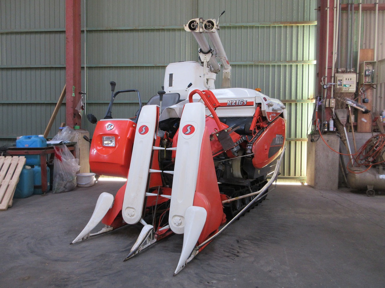 「新潟県長岡市発」クボタ　コンバイン R216S 2条刈 16馬力　動作確認済み 新潟県長岡市発」クボタ コンバイン R216S 2条刈 16馬力 動作確認済み